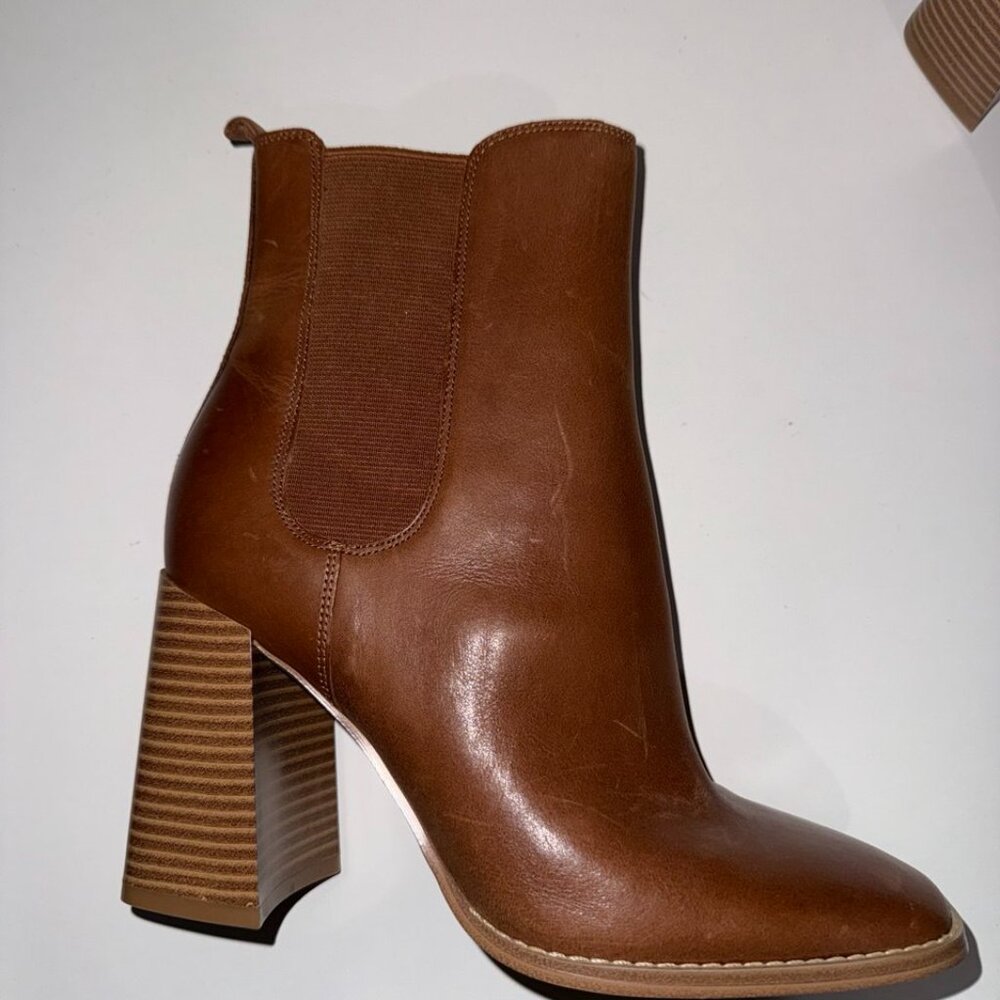 Nine West Womens Tobin Square Toe Block Heel Dress Booties 6M New No Box Damaged - Picture 3 of 3